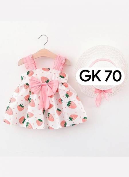 Pink GURUKRUPA New Designer Fancy Wear Girls Frock Kids Colllection GK-70